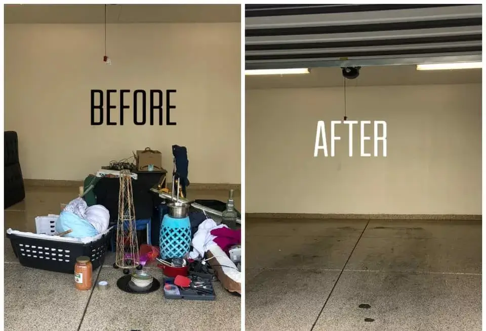 Estate cleanout junk removal before and after
