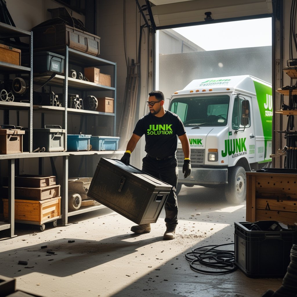 Organized garage junk removal