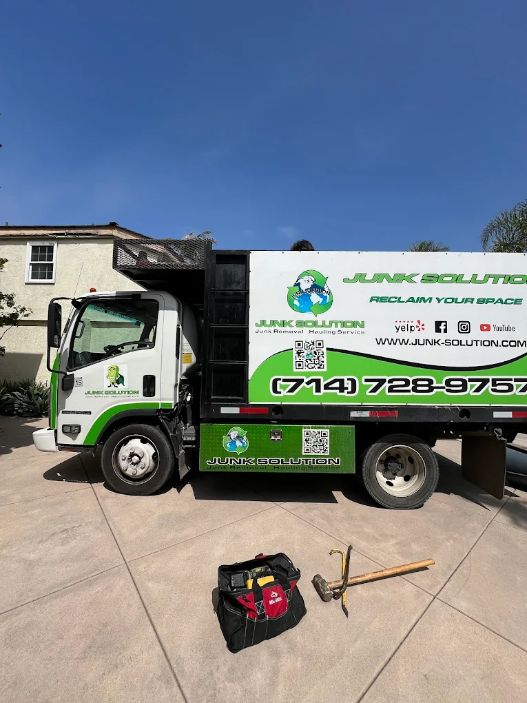 Renovation waste cleanout in progress